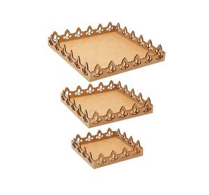 Plateau de service en bois d'acacia le plus vendu, table basse décorative pour salon, hôtel, restaurant pour Noël - Product Image 5