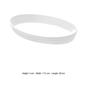 Bandeja para hornear Saturnia Oval Bianca para horno 28 x 17.5 x 5 h cm, equipo de catering, suministros para restaurantes, venta al por mayor - Product Image 3