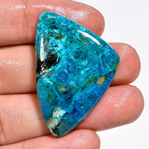 Cabochons de chrysocolle à motif de concepteur multicolore bleu naturel de première qualité Mélange unique Gemmes de coupe rayonnantes ovales pour pierres précieuses en vrac - Product Image 2