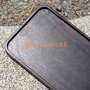 Plateau de service en bambou multifonction rectangulaire lisse personnalisé pour le dîner Pain aux fruits Rangement cosmétique et décoratif - Product Image 6