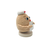 Poupée infirmière en crochet artisanale mignonne avec message positif, jouet en peluche JNC Macramé Vietnam Coton Polyester personnalisable pour