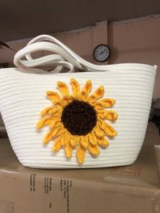 Bolso de mano de algodón con diseño de girasol para mujer, bandolera de lujo - Product Image 3