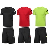 Conjunto de Camiseta y Pantalones Cortos Deportivos Casuales de Verano para Hombre, Transpirables, con Logotipo y Color Personalizados