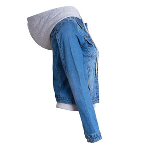 Top Trending Winter Wear Women Hooded <b>Denim</b> <b>Jacket</b> Breathable Windproof Custom High Quality Woven 100% Polyester Filling New - Product Image 2