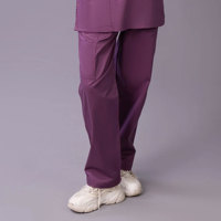 Uniformes médicaux unisexes de qualité supérieure pour infirmières, en tissu de coton respirant brodé, modèles personnalisés pour hôpital, été, couleur unie 2