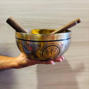 ชามเสียงโลหะบรอนซ์สำหรับฝึกปฏิบัติทำมือทุกวันธีมจักระการจัดตำแหน่งทางพุทธศาสนาสำหรับการทำสมาธิและงานฝีมือแบบดั้งเดิม - Product Image 3