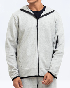 Chándales de gran tamaño con cremallera y forro polar de algodón 100% del fabricante de fábrica, ropa de calle para hombre con estampado personalizado en tallas de EE. UU. - Product Image 5