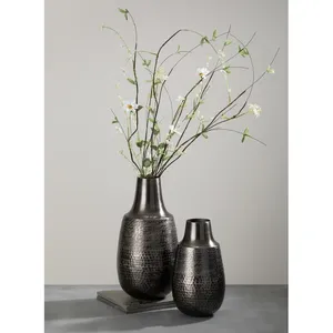 Vases à fleurs Art Déco personnalisés, couleur personnalisée, finition en gros, lot de 2 vases à fleurs design, marque royale blanche, MOQ 100 pièces - Product Image 4