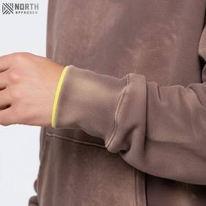 Sudaderas con Capucha de Invierno para Hombre de Alta Calidad, Personalizadas, con Efecto Desteñido, Secado Rápido, Transpirables, de Forro Polar Térmico, con Bolsillo, 180g, Servicio OEM - Product Image 3