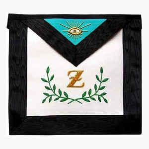 Delantal bordado a mano personalizado de bajo precio Delantal de Regalia masónico de cuero de piel de cordero de la mejor calidad a la venta - Product Image 1