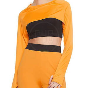 ชุดโยคะออกแบบได้ตามต้องการของผู้หญิงลายพื้นปิดเอวยางยืดและระบายอากาศได้ - Product Image 2