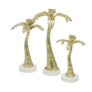 Árbol decorativo de metal de mesa con base redonda de mármol 3 tamaños disponibles Marcapáginas de metal de diseño moderno Producto de Venta caliente - Product Image 3