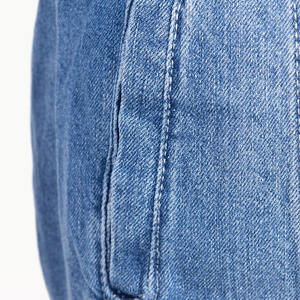 Haute qualité 100% coton respirant écologique couleur unie déchiré Vintage recadrée décontracté hommes Denim vestes - Product Image 5