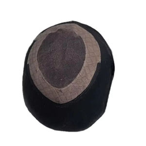 ท็อปเปอร์ผมแท้สไตล์อินเดีย ยี่ห้อ Taz Hair BD Yaki แบบเส้นเดียว สำหรับระบบผมผู้ชายแบบลูกไม้ - Product Image 1