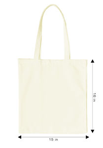 Sac fourre-tout en toile de coton biologique imprimé à l'écran avec motif de dessin animé écologique recyclé, personnalisé avec logo - Product Image 5