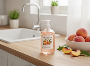 Jabón en Gel de Durazno Blanco Magnolia Eco Summer Peach 500ml - Fórmula Natural para Mujeres, Cuidado Suave para Manos, para Todo Tipo de Piel - Product Image 2
