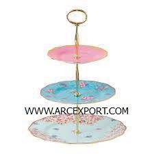 Support à gâteau en métal doré à 2 niveaux pour la conception d'oiseaux Support à gâteau décoratif élégant pour mariage Couleur or et argent poli miroir - Product Image 3