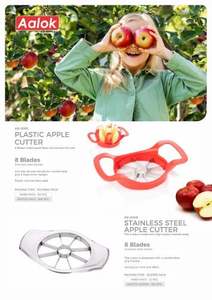 Aalok Stainless Steel <b>Apple</b> Cutter 8 Slice Manual Frame Handle Dishwasher Safe For <b>Apple</b> Pear Guava Tomato - Product Image 4