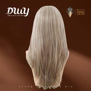 วิกผมสังเคราะห์สีบลอนด์ตรงแบบมีเลเยอร์  รุ่น Adeline- DWY 134  พร้อมเชือกผูกแบบโปร่งใส  สามารถปรับแต่งทรงได้ - Product Image 4