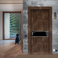 Porte de sécurité en bois massif personnalisée pour hôtel, appartement, villa, supermarché, extérieur, résistante au feu, usine turque, projet OEM