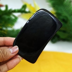 Tablero de cuerno de búfalo negro con mango de sándalo genuino exquisita belleza Facial raspado masaje de elevación Bagate artesanías - Product Image 1