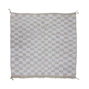 Décoration de maison tapis carré tufté à la main en laine touffeté tapis en laine de mouton naturelle pour chambre à coucher tapis marocain personnalisé pour un usage domestique - Product Image 4