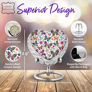 Meilleures ventes Urne funéraire en aluminium imprimée personnalisée avec support pour nourrissons/enfants Cendres en vente à des prix avantageux - Product Image 3
