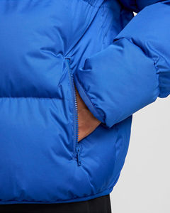 Veste d'hiver matelassée noire pour homme avec logo personnalisé, fermeture éclair haute, doublure polaire chaude, imperméable, veste d'hiver - Product Image 2