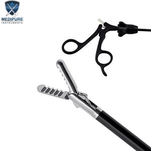 คีมจับแบบอัลลิเกเตอร์ ปากคู่ ขนาด 5 มม. ยาว 45 ซม. คีมจับแบบอัลลิเกเตอร์สำหรับการผ่าตัดผ่านกล้องทางนรีเวช ยี่ห้อ MEDIPURE INSTRUMENTS - Product Image 3