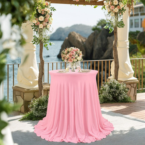 Hoge Kwaliteit Verjaardag Kerst Tafelkleed Ronde Tafel Rokken Elastische Spandex Tafelkleed Voor Partij Tafel Covers Stretch Cover - Product Image 6