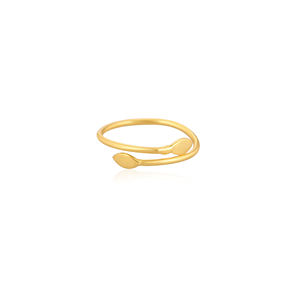Anillo ajustable liso hecho a mano chapado en oro amarillo de Plata de Ley 925, joyería ligera, anillo de uso diario, joyería al por mayor - Product Image 1