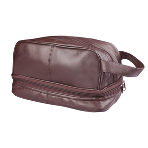 Vente en gros de sacs à cosmétiques en cuir artificiel avec logo personnalisé Fermeture à glissière Étui de toilette de voyage à motif de bonbons fabriqué au Vietnam pour hommes - Product Image 1