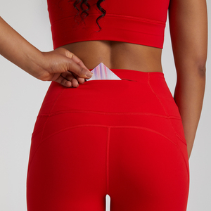 Mallas de Yoga de cintura alta de colores Premium para mujer, pantalones de Fitness sin costuras, entrenamiento, correr, gimnasio, ropa deportiva - Product Image 4