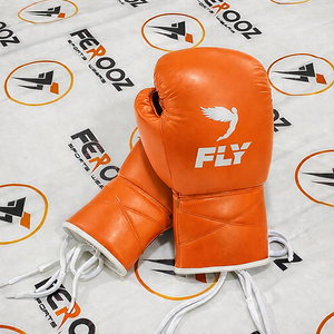 Guantes de Boxeo Personalizados con Logotipo, Disponibles en Todos los Colores, Naranja, con Cordones, de Cuero Vacuno Profesional para Artes Marciales y Kickboxing - Product Image 1