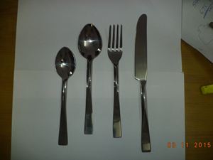 Juego de cubiertos de plata de primera calidad, vajilla de lujo de acero inoxidable, cuchara, tenedor, cuchillo, espejo satinado reutilizable, 20 unidades - Product Image 2