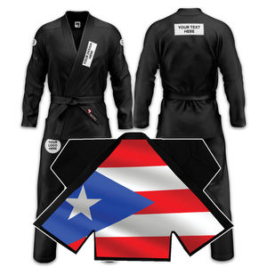 Kimono de Jiu-jitsu Personalizado, Traje de Bjj, Edición Puerto Rico, Uniforme Brasileño, Kimono para Artes Marciales, Entrenamiento y Competencia - Product Image 4
