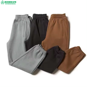 Pantalon de jogging surdimensionné en coton, coupe droite, jambe large, en molleton bouclette, avec logo personnalisé, style streetwear, dernier design - Product Image 6