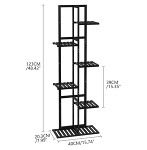 Présentoir de plantes en bois imperméable en métal multicouche de grande capacité multifonctionnel moderne et durable pour petit espace - Product Image 2