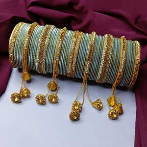 Conjunto de brazalete indio Boho antiguo oxidado joyería India Rhinestone cristal Metal pulsera brazalete conjunto (juego de 58) - Product Image 2