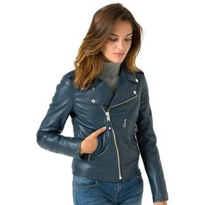 2025 New Arrival Women's Sheep Skin <b>Leather</b> Jacket Fashion Solid Casual Classic Business Motorcycles PU <b>Blazer</b> Coat for Winter - Product Image 4