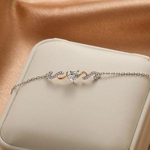 Jeulia Amore Custom <b>Infinity</b> Heart <b>Bracelet</b> with Birthstone-Trendy Wedding Jewelry - Product Image 4