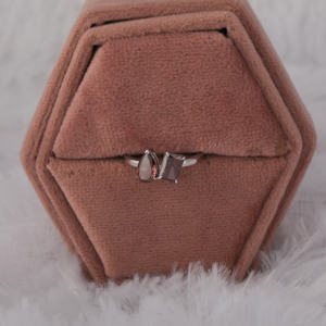 Anillo de diamante cultivado en laboratorio personalizado de lujo dos piedras pera corte radiante 18K oro blanco sólido joyería fina de moda regalo para mujeres IGI - Product Image 2