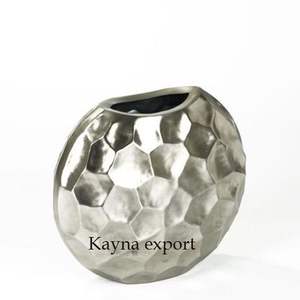 แจกันดอกไม้ทำจากโลหะสำหรับตกแต่งในร่มอุปกรณ์ตกแต่งทำจากอะลูมิเนียมงานหล่อตกแต่งโต๊ะแบบหรูหรา - Product Image 2