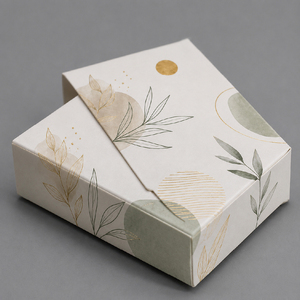 Caja de Papel Blanca con Tapa Deslizante Lateral Ecológica con Logotipo Personalizado, Caja de Embalaje Deslizante con Estampado Botánico para Productos de <span class=keywords><strong>Cigarrillos</strong></span> y Té - Product Image 2