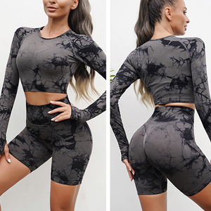 4 Uds. Conjuntos de Fitness para gimnasio, ropa de entrenamiento para mujer, Sujetador deportivo para Fitness, mallas de cintura alta, ropa deportiva - Product Image 5