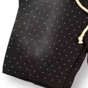 กางเกงขาสั้นผ้าคอตตอนสีจางพร้อมพลอยเทียมแบบลำลองทำจากผ้าฝ้ายคุณภาพสูงออกแบบได้ตามต้องการ - Product Image 5