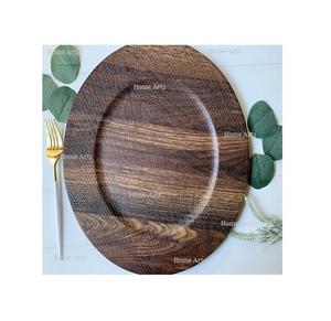 Assiette de présentation en bois au design classique, de forme ronde, de la plus haute qualité, fabriquée en Inde - Product Image 4