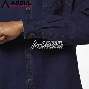Chemise en jean pour homme sur mesure, grande taille, dernière tendance, prix bas, best-seller - Product Image 6