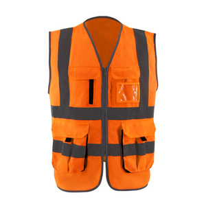 Durable hi-vis <b>vest</b> with reflective strips for visibility and all-day comfort on the job. - Product Image 4