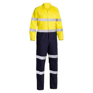 Venta caliente Taped Hi Vis Drill Overall Hi Vis Drill Overol de algodón de dos toneladas Hi Vis Working Overall - Product Image 3